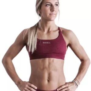 NOBULL Women's Burgundy Sports Bra Medium